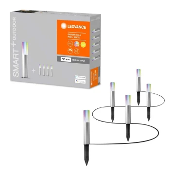 Ledvance - SET 5x LED RGBW Lámpara de exterior SMART+ GARDEN POLE 5xLED/5,7W/230V IP65 Wi-Fi