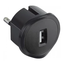 Legrand 50681 - Adaptador USB con enchufe 230V/1,5A negro