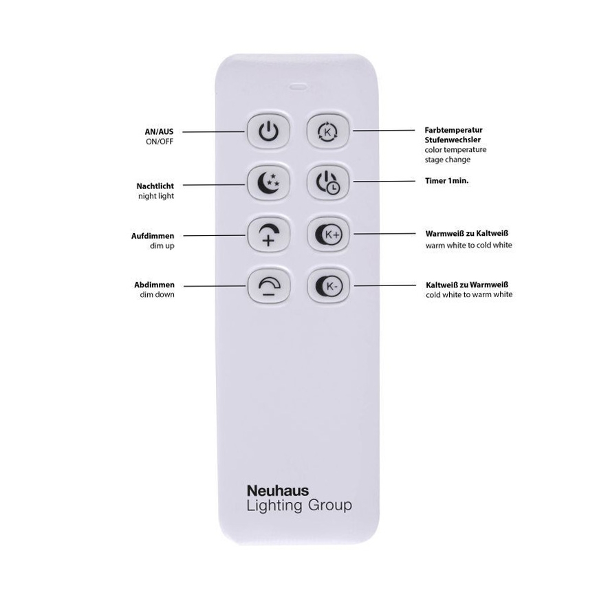 Leuchten Direkt 11535-55 - LED Lámpara colgante regulable MALIK 1xLED/60W/230V + mando a distancia