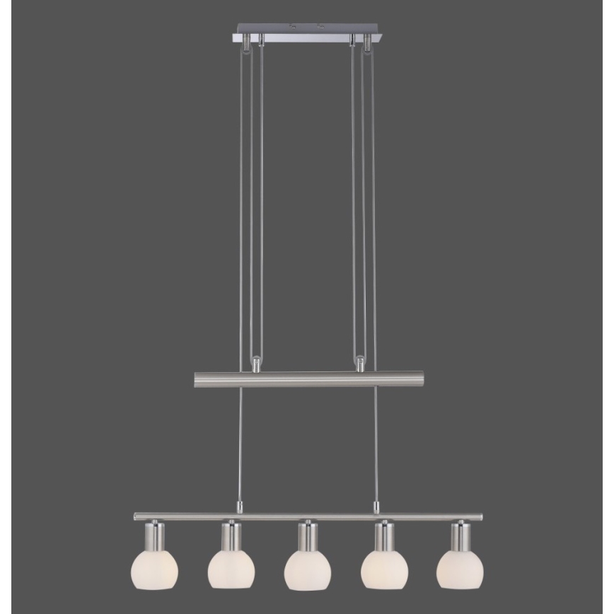 Leuchten Direkt 11939-55 - Lámpara colgante BENEDICTO 5xE14/40W/230V