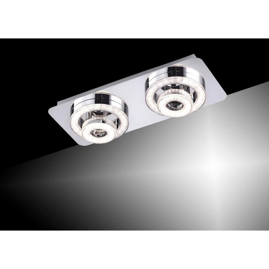 Leuchten Direkt 14521-17 - Plafón LED TIM 2xLED/2,8W/230V + 2xLED/3,1W