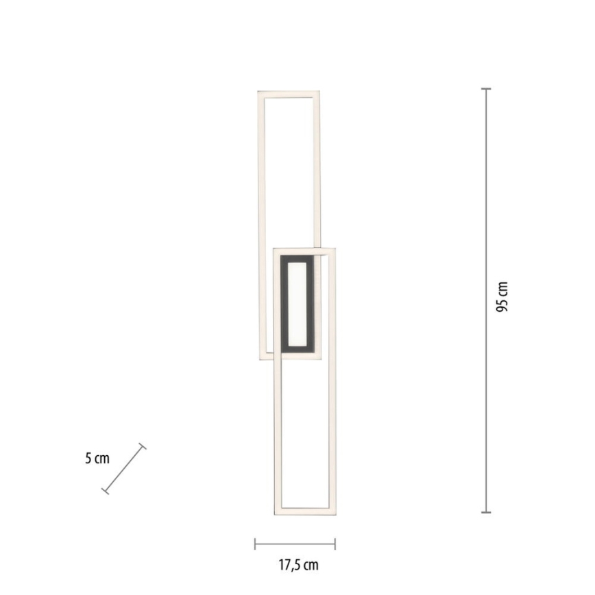 Leuchten Direkt 14696-18 - Lámpara de techo LED regulable ASMIN LED/45W/230V negro