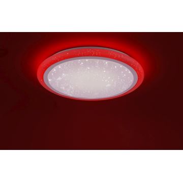 Leuchten Direkt 15230-16 - Plafón LED RGB regulable LUISA LED/42W/230V 3000-6400K + mando a distancia