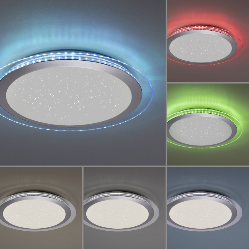 Leuchten Direkt 15411-21- Plafón LED RGB regulable CYBA LED/26W/230V