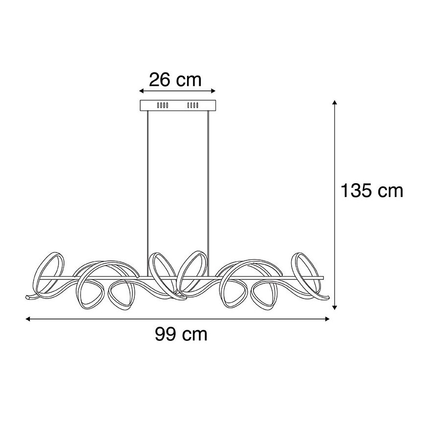 Leuchten Direkt 19033-21 - Lámpara colgante LED regulable RIZOS LED/40,8W/230V