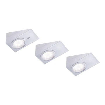 Leuchten Direkt 84111-55-3 - SET 3x LED Iluminación para muebles con sensor THEO LED/3,6W/230V