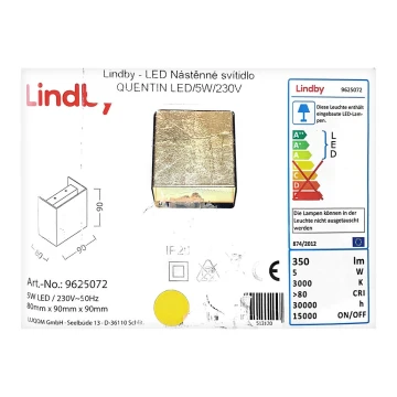 Lindby - Aplique LED QUENTIN LED/5W/230V