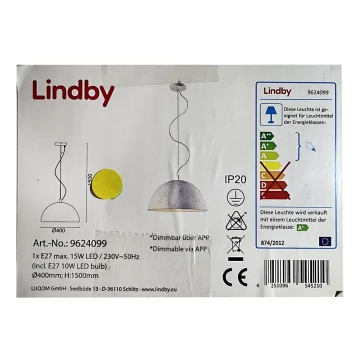 Lindby - Lámpara de araña LED RGB regulable en una cadena CAROLLE LED/10W/230V Wi-Fi Tuya