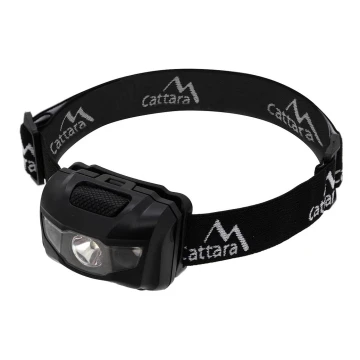 Linterna frontal con luz roja LED/3W/3xAAA IP44 negro