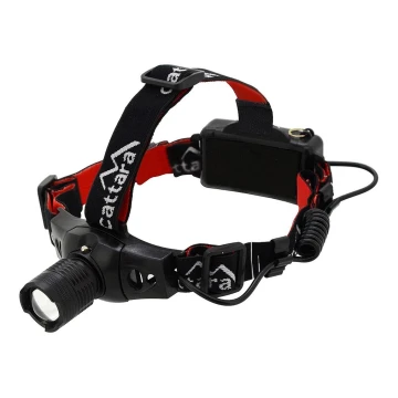 Linterna frontal LED LED/3W/3xAAA IP44 negro/rojo