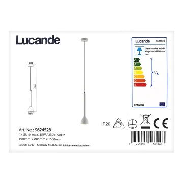 Lucande - Lámpara colgante NORDWIN 1xGU10/35W/230V
