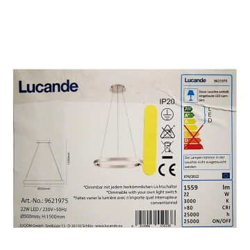 Lucande - Lámpara de araña LED regulable de cable LYANI LED/20,5W/230V