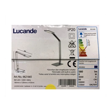 Lucande - Lámpara de mesa LED táctil regulable MION LED/8W/230V