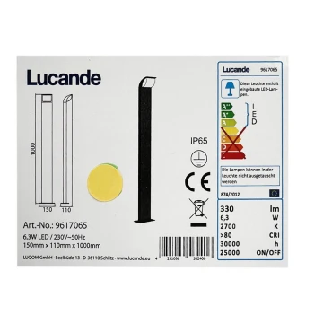 Lucande - Lámpara LED de exterior TINNA LED/6,3W/230V IP65