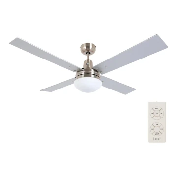 Lucci Air 210334 - Ventilador de techo AIRFUSION QUEST 1xE27/60W/230V madera/cromo + control remoto