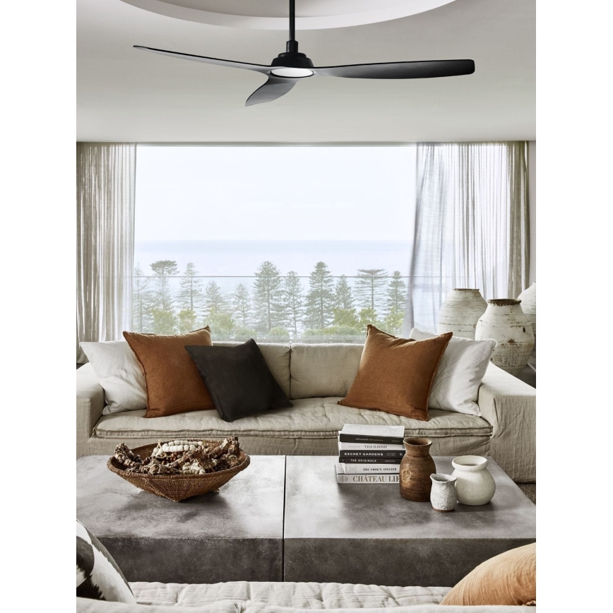 Lucci Air 210651 - Ventilador de techo MOTO negro + mando a distancia