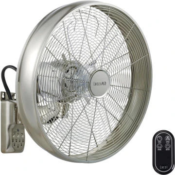 Lucci air 213126 - Ventilador de pared BREEZE 55W/230V cromo mate + mando a distancia