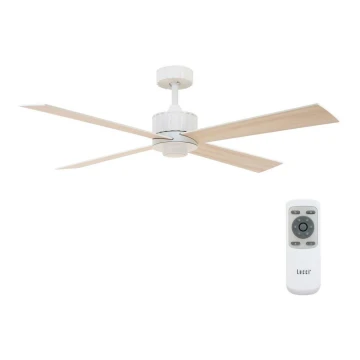 Lucci air 213171 - Ventilador de techo LED NEWPORT madera/blanco/beige + control remoto