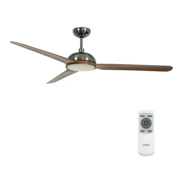 Lucci air 213301- Ventilador de techo LED regulable UNIONE 1xGX53/12W/230V marrón/cromo + mando a distancia