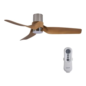 Lucci air 213355 - Ventilador de techo LED regulable NAUTICA 1xGX53/12W/230V marrón/cromo + mando a distancia