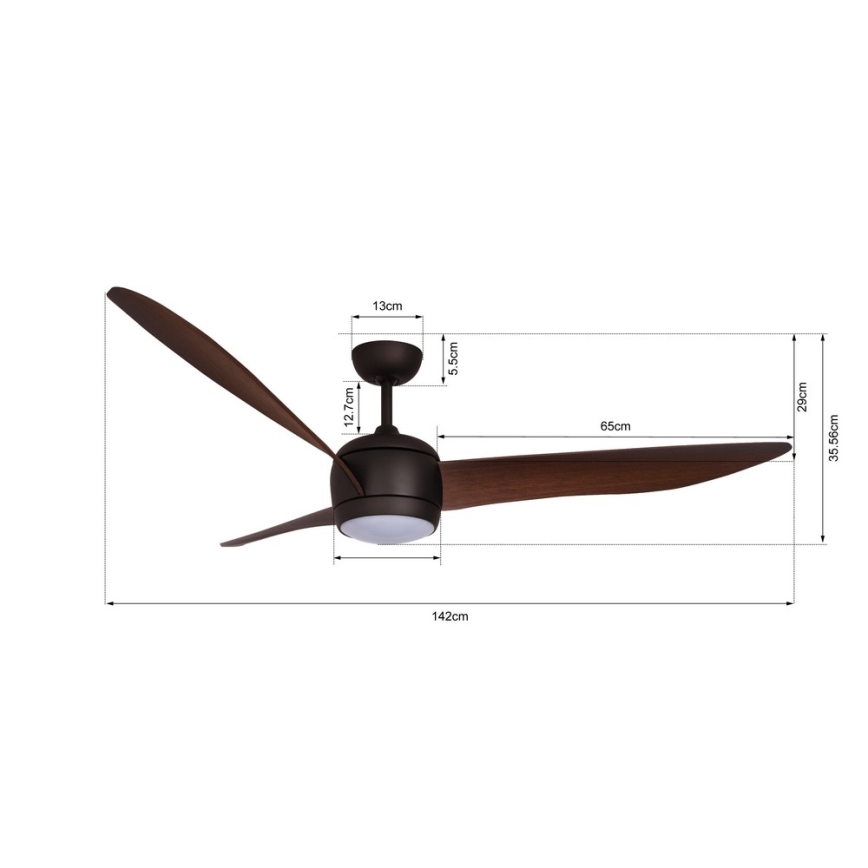 Lucci air 512912 - Ventilador de techo LED AIRFUSION NORDIC LED/20W/230V bronce + mando a distancia