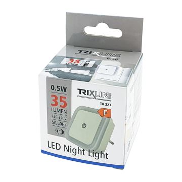 Luz de noche LED con sensor LED/0,5W/230V blanca