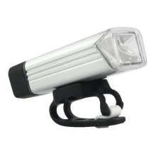 Luz recargable LED para bicicleta LED/5W/3,7V IPX4 1200 mAh plata