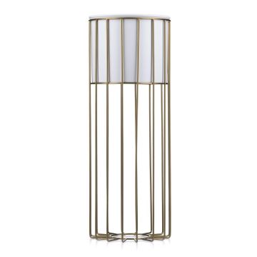 Maceta de metal LOFT 55x20 cm dorado/blanco