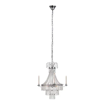 Markslöjd 105156 - Lámpara de araña de luces de cristal con cadena MARIELUND 3xE14/40W/230V cromo