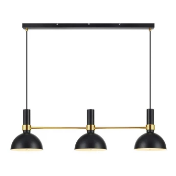 Markslöjd 106971 - Lámpara colgante LARRY 3xE27/60W/230V negro/dorado