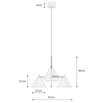 Markslöjd 108077 - Lámpara de araña de cable KLINT 4xE14/40W/230V blanco