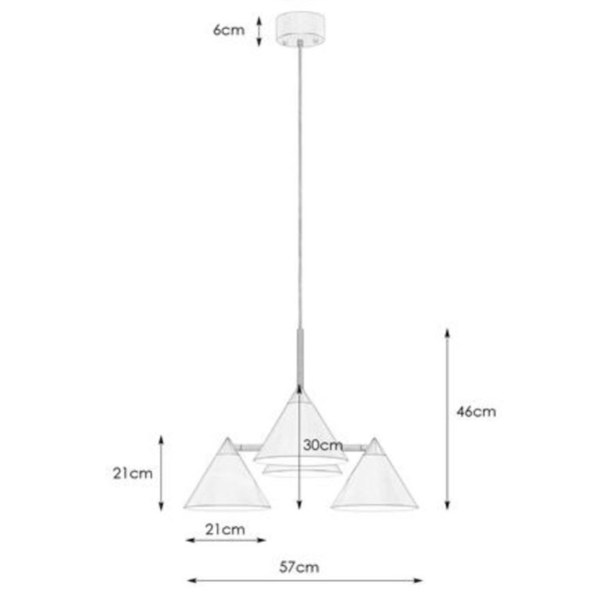 Markslöjd 108077 - Lámpara de araña de cable KLINT 4xE14/40W/230V blanco