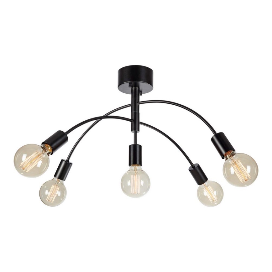 Markslöjd 108284 - Lámpara de suspensión CYGNUS 5xE27/40W/230V negro