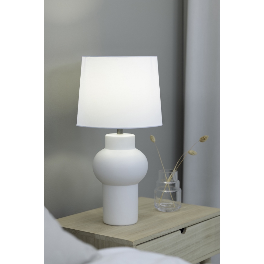 Markslöjd 108450 - Lámpara de mesa SHAPE 1xE27/40W/230V blanco