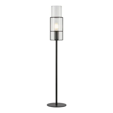 Markslöjd 108556 - Lámpara de mesa TUBO 1xE14/40W/230V 65 cm negro/transparente