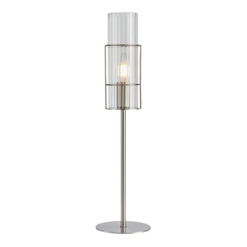 Markslöjd 108557 - Lámpara de mesa TUBO 1xE14/40W/230V 50 cm cromo brillante/transparente