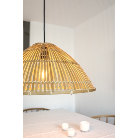 Markslöjd 108673 - Lámpara colgante CAPELLO 1xE27/40W/230V beige/bambú