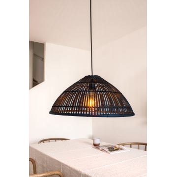 Markslöjd 108674 - Lámpara colgante CAPELLO 1xE27/40W/230V negro/bambú