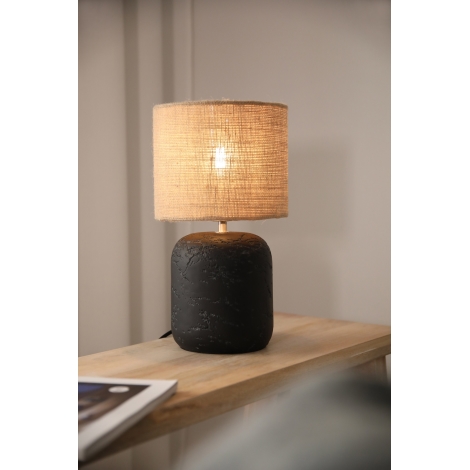 Markslöjd 108683 - Lámpara de mesa MONTAGNA 1xE14/40W/230V 32 cm beige/negro