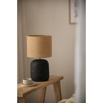 Markslöjd 108684 - Lámpara de mesa MONTAGNA 1xE14/40W/230V 45 cm beige/negro