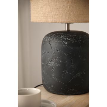 Markslöjd 108684 - Lámpara de mesa MONTAGNA 1xE14/40W/230V 45 cm beige/negro