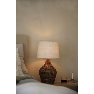 Markslöjd 108771 - Lámpara de mesa PAGLIA 1xE27/40W/230V blanco/ratán
