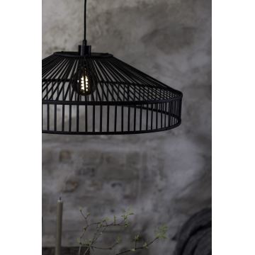 Markslöjd 108782 - Lámpara colgante TAPA 1xE27/40W/230V negro/bambú