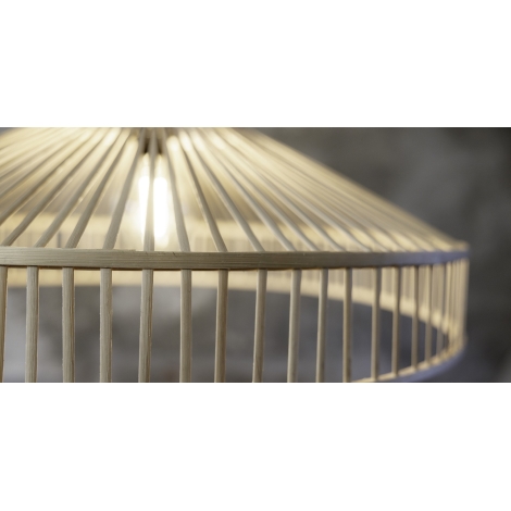 Markslöjd 108783 - Lámpara colgante TAPA 1xE27/40W/230V beige/bambú