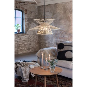 Markslöjd 108785 - Lámpara colgante DUPLICI 1xE27/40W/230V beige/bambú