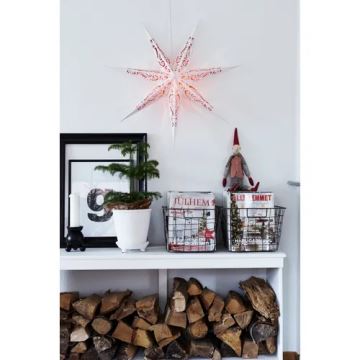 Markslöjd 703553 - Decoración de Navidad ELIN 1xE14/25W/230V blanco/rojo 75 cm