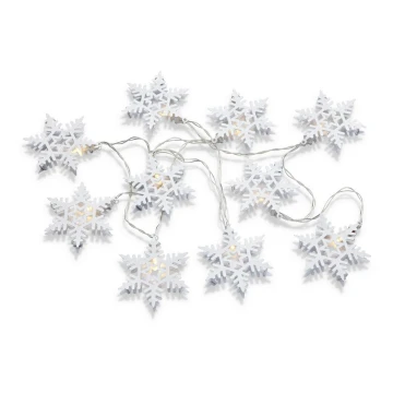 Markslöjd 703747 - Cadena de Navidad LED PRINCE 10xLED/3xAA 2,15m blanco cálido