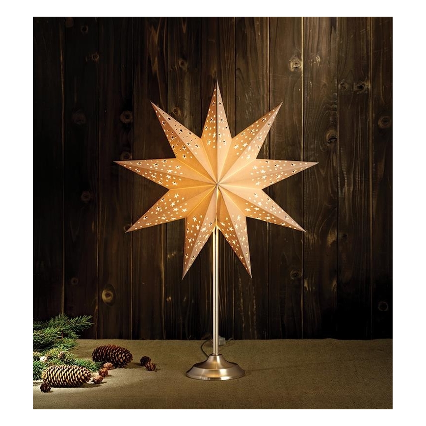 Markslöjd 704116 - Decoración navideña SOLVALLA 1xE14/25W/230V color blanco 64 cm