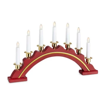 Markslöjd 704769 - Candelabro LED de Navidad CELINE LED/1,4W/230V rojo