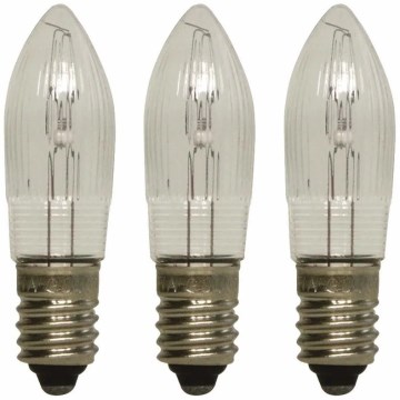 Markslöjd 8264 - SET 3x Bombilla de Navidad de alta resistencia TOPPLAMPA E10/3W/55V